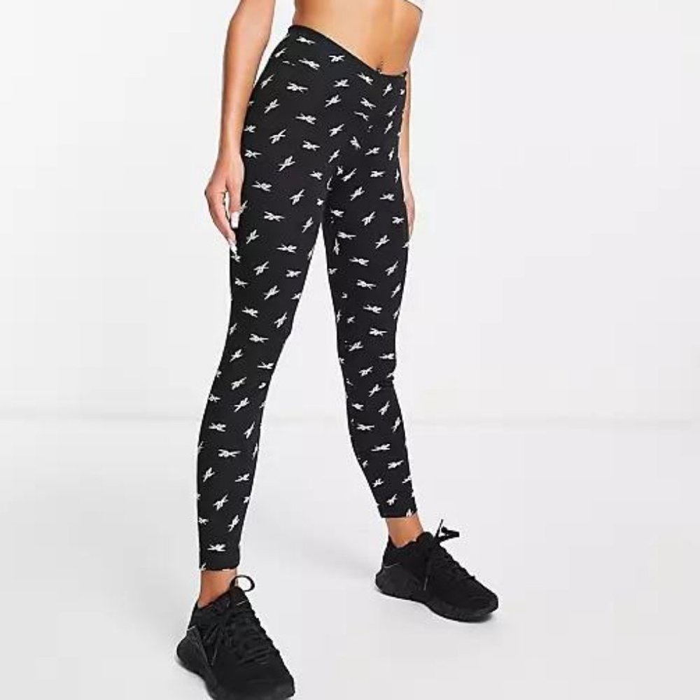 Reebok Training Leggings Classic All-over Logo Print Women Vector Leggings